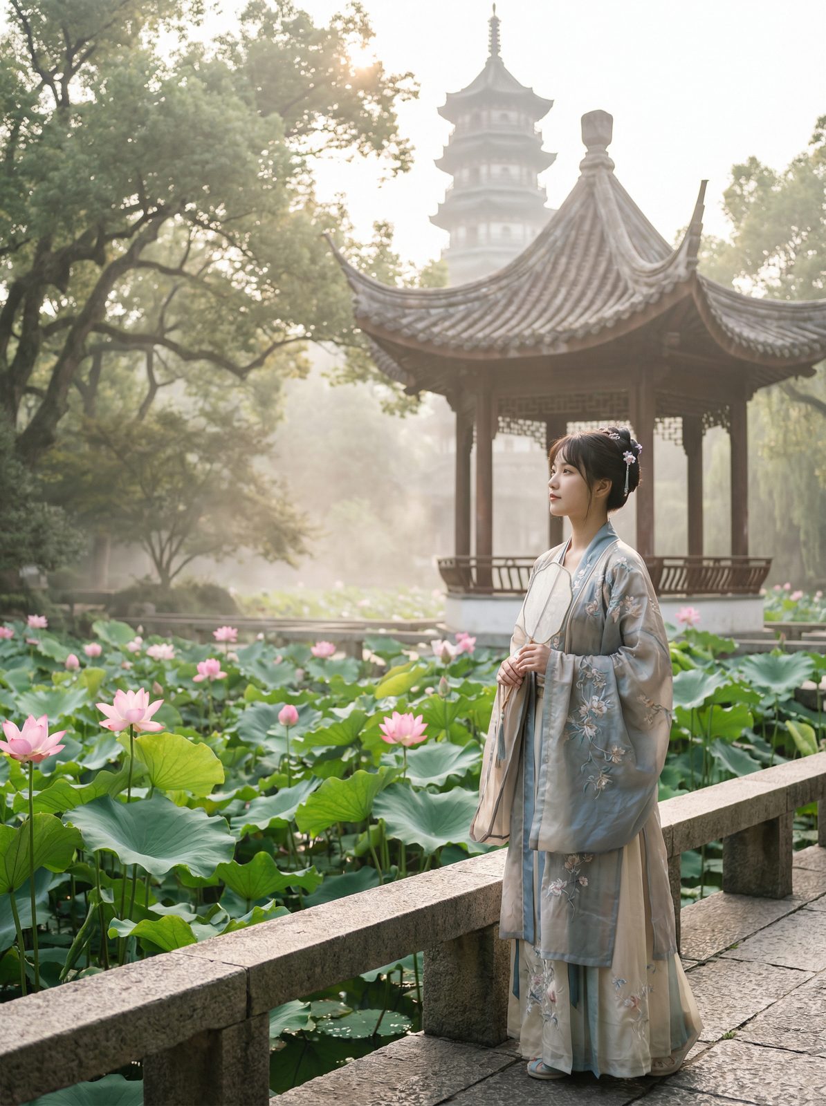 海角国风MV-古典汉服荷塘影像